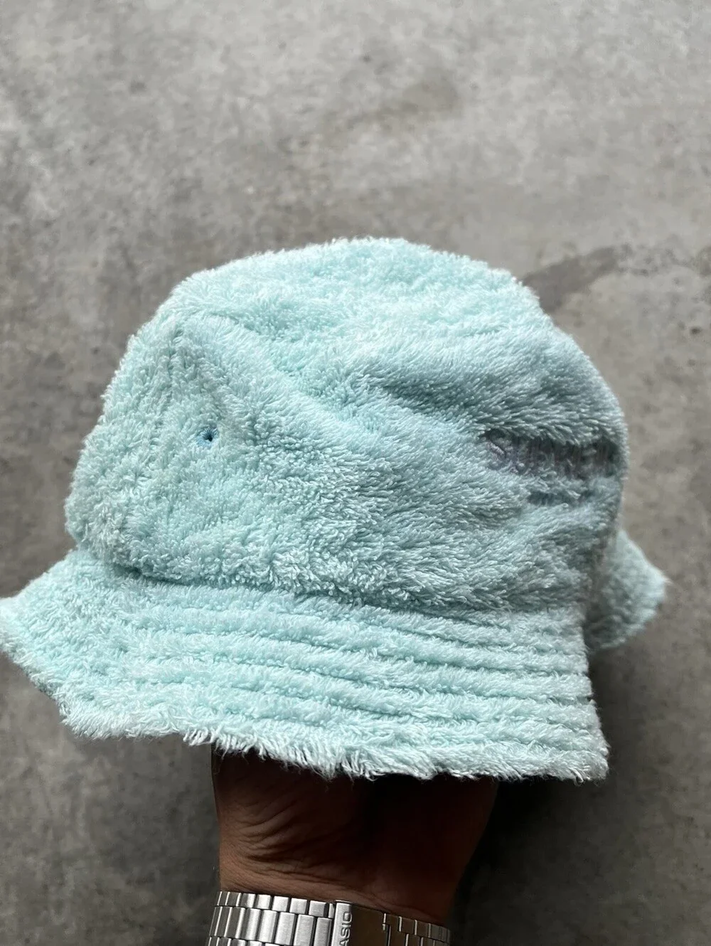 Supreme Crusher Bucket Hat Blue Teal Aqua Medium Large Made In USA One Size